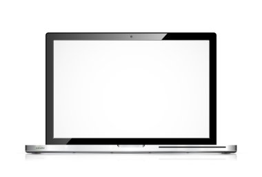Vector modern laptop isolated on white clipart
