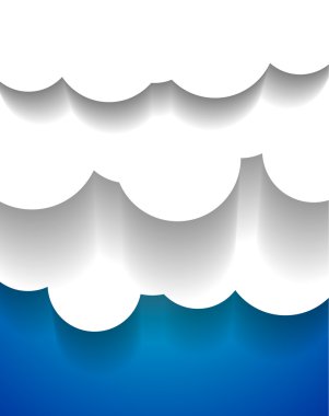 Eps10 tasarım vektör: aplike vektör bulutlar