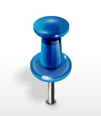 vektör detaylı parlak PIN simgesi