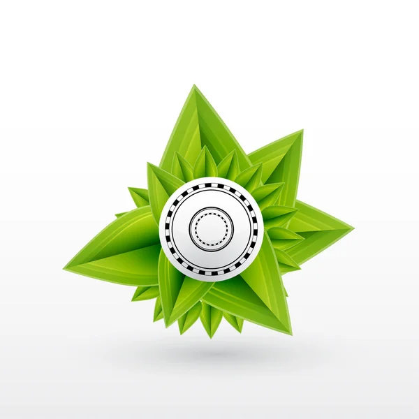 Green leaf vector concept — Stock Vector