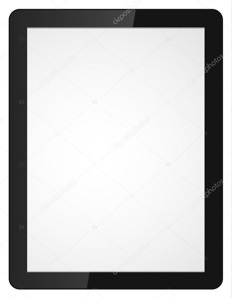 Vector illustration of modern tablet computer
