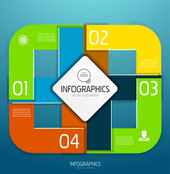 Infographic banner designelement, numrerade listor — Stock vektor