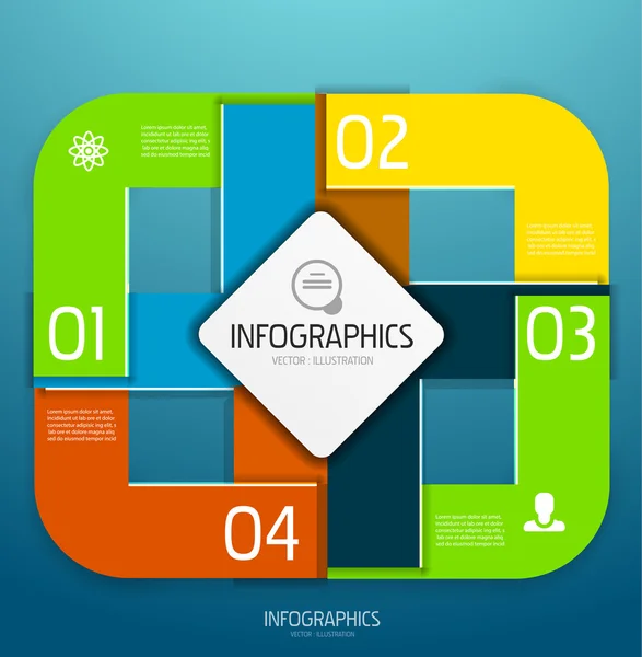 Infographic banner design elements, numbered lists — Stock Vector