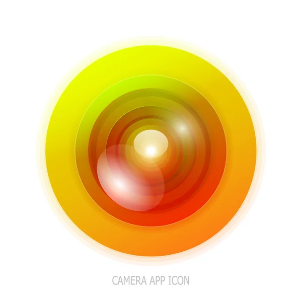 Icône de l'application caméra colorée — Image vectorielle