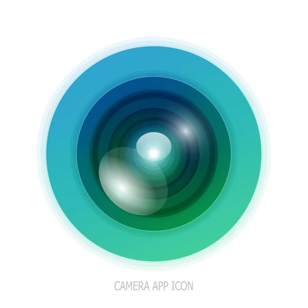 Icône de l'application caméra colorée — Image vectorielle