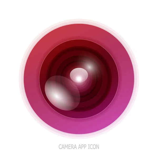 Colorful camera app icon — Stock Vector