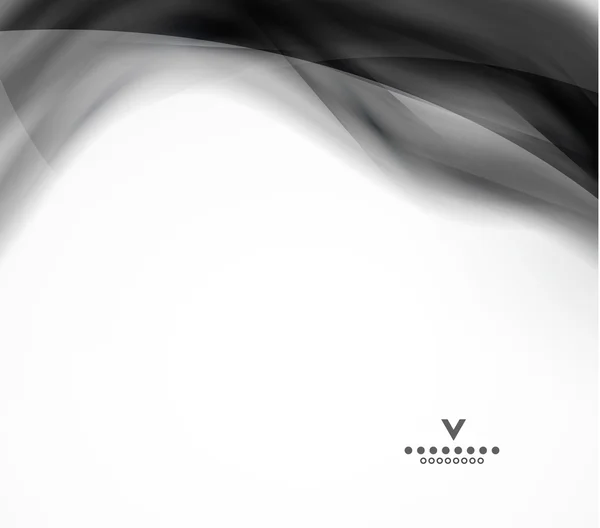 Modelo de design de onda abstrata preto — Vetor de Stock