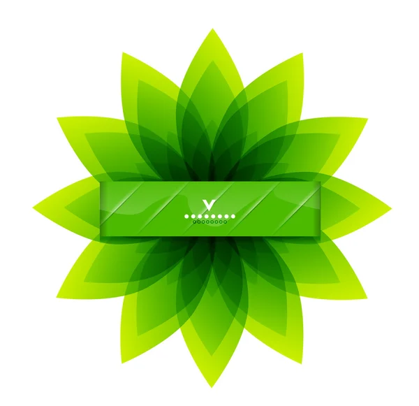 Green leaves nature design — Stock Vector