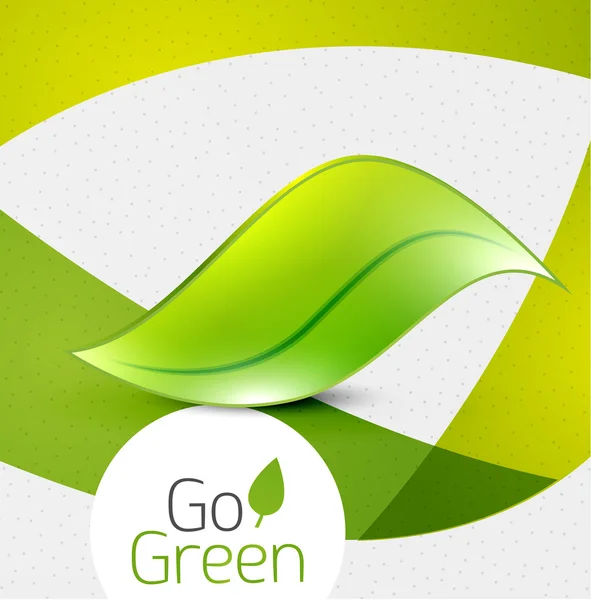 Icono de hoja verde concepto — Vector de stock