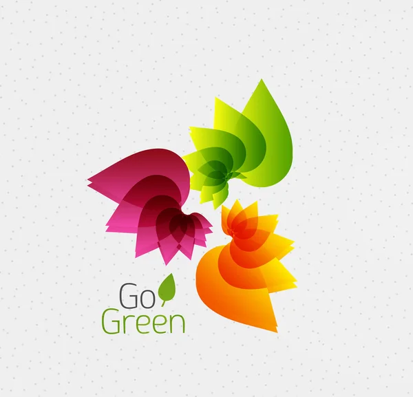 Ontwerp met abstracte bloemen. Go groene concept — Stockvector