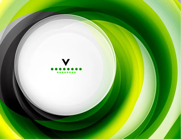 緑のエコ旋回の抽象的デザイン テンプレート — ストックベクタ