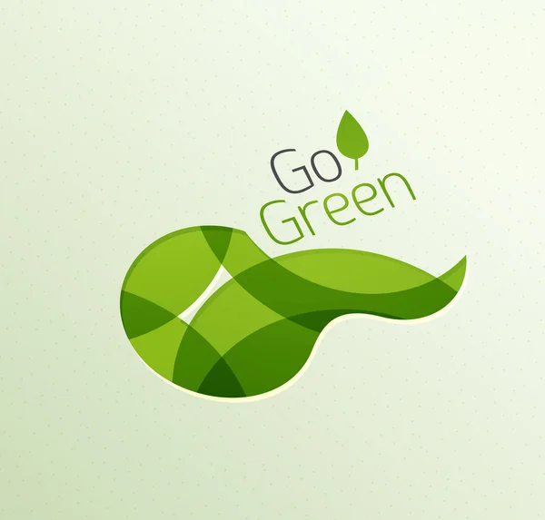 Абстрактна екологічна зелена форма — стоковий вектор