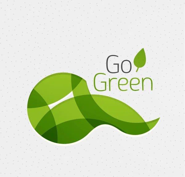 Forma verde eco abstracta — Vector de stock