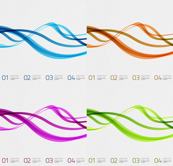 Flowing lines modern design templates
