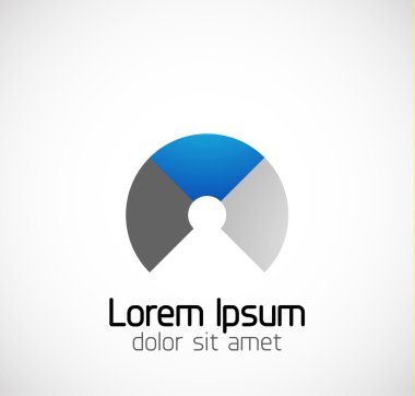 Abstract geometric business symbol