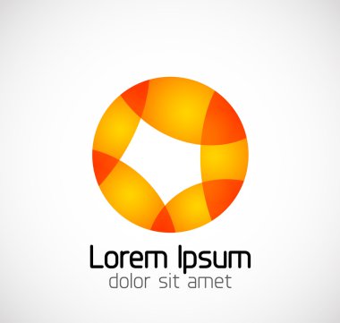 soyut geometrik iş sembolü - turuncu daire