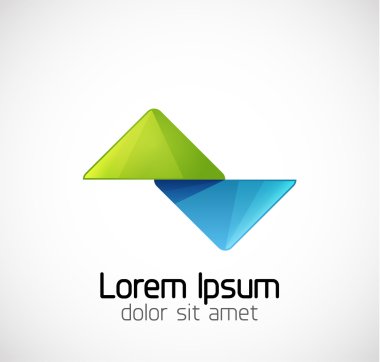 Abstract geometric business symbol