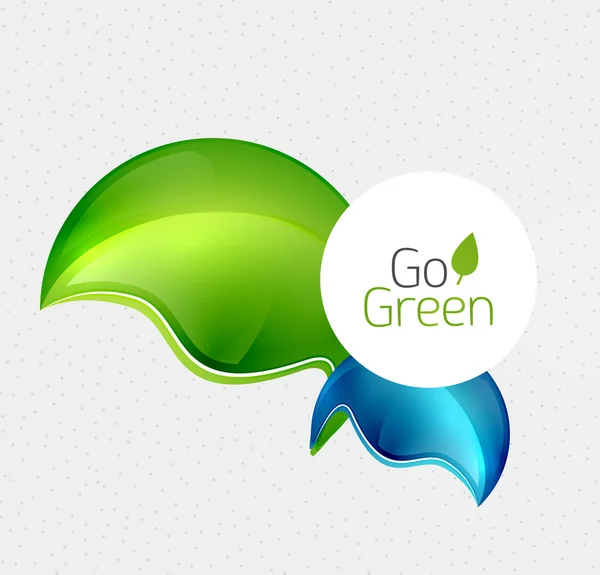 Πράσινο φύλλο σύγχρονη έννοια — Διανυσματικό Αρχείο