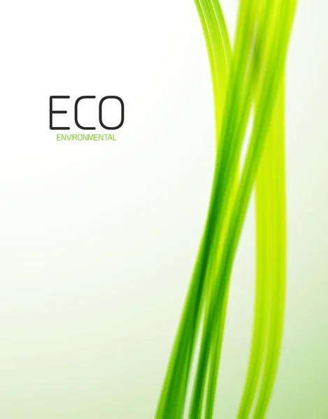 Eco linee verdi modello di design moderno — Vettoriale Stock