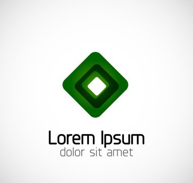 soyut geometrik iş sembolü - kare yuvarlak