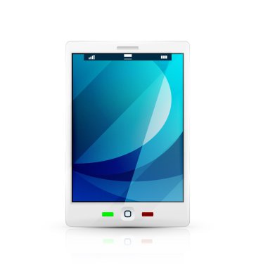 Beyaz cep telefon simgesi
