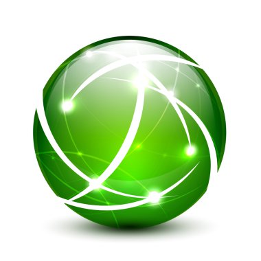 Vector communication globe icon concept