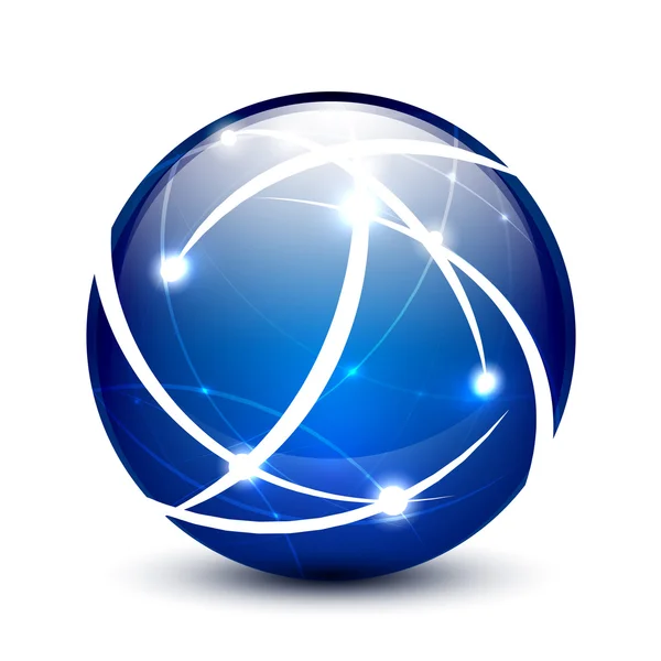 Concept d'icône de globe de communication vectorielle — Image vectorielle