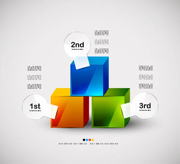 Cubos coloridos diseño moderno — Vector de stock