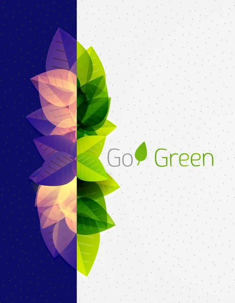 Jaro / léto zelené listy přírodní pozadí — Stockový vektor