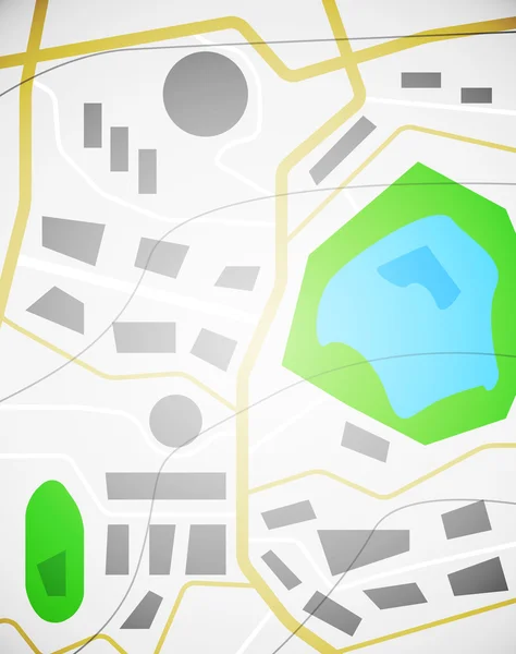 Diseño del mapa de ciudad — Vector de stock