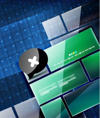 Modern parlak geometrik tekno tasarım