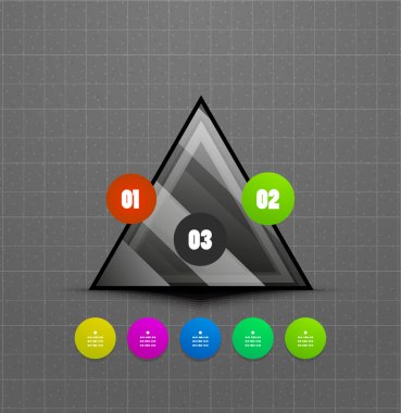 infographics geometrik adımları seçeneği afiş