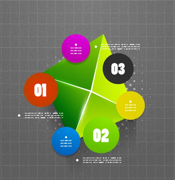 Infographics geometrische stappen optie banner — Stockvector