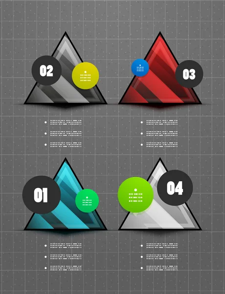 Infographics geometrische stappen optie banner — Stockvector