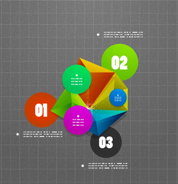 Infographics geometrik adımları seçeneği afiş — Stok Vektör