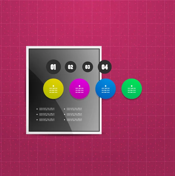 Moderne cirkel stappen infographics — Stockvector