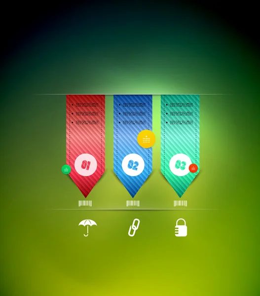 Modèle d'infographie moderne ruban — Image vectorielle