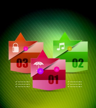 Parlak modern afiş infographics şablonu