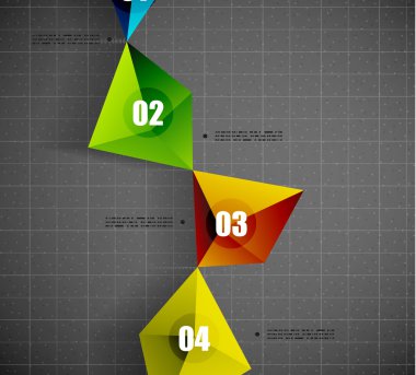 Modern geometrik şekil şablon