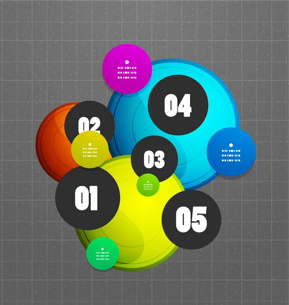 Modèle de cercles étapes abstraites — Image vectorielle