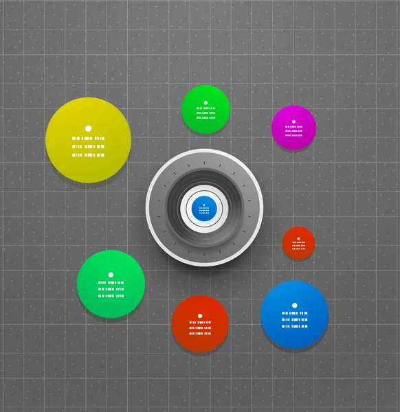 Resumen pasos círculos plantilla — Archivo Imágenes Vectoriales