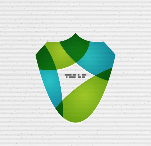 Escudo de papel colorido design moderno — Vetor de Stock