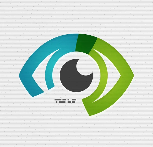 Colorato disegno della carta vettoriale occhio — Vettoriale Stock