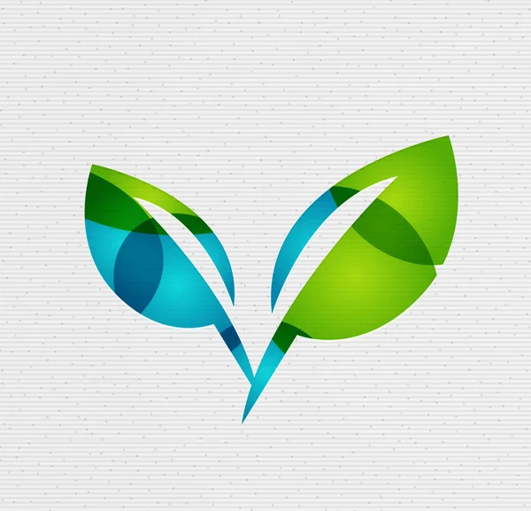 Design de papel moderno conceito de folhas ecológicas — Vetor de Stock