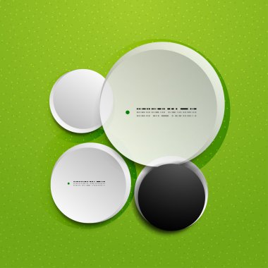 Abstract 3d paper empty circles template