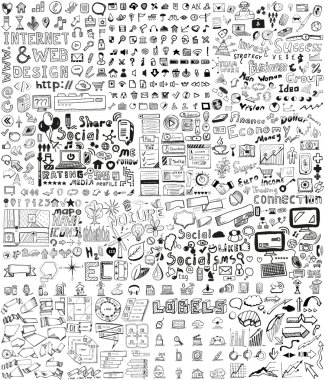 hand drawn  business elements