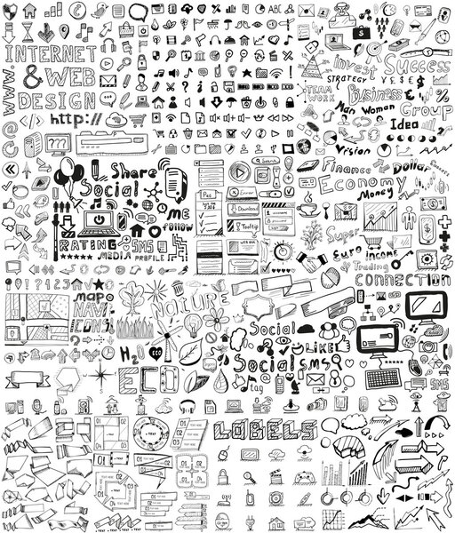 hand drawn  business elements