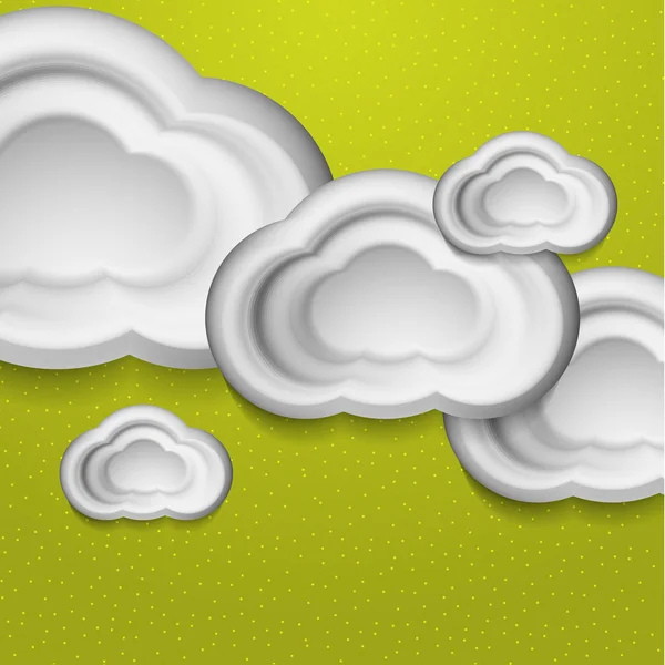 3d nubes blancas — Vector de stock