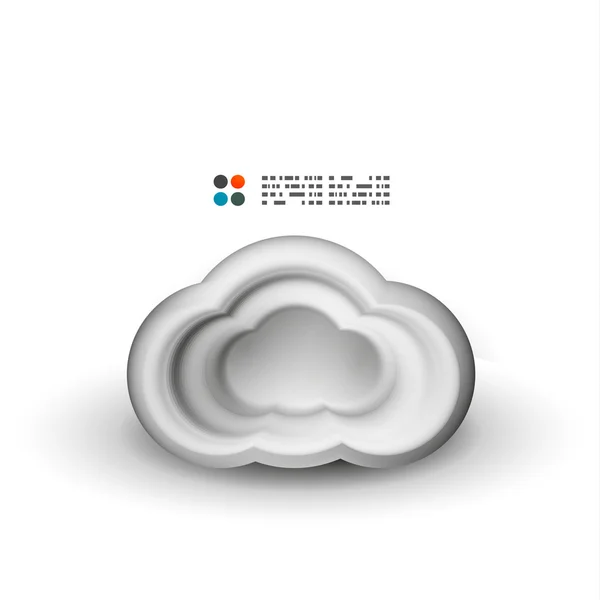 3d white clouds — Stock Vector