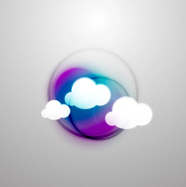 Abstract blurred colorful clouds — Stock Vector